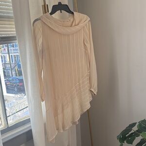 Soft Surroundings Cream Sheer Top